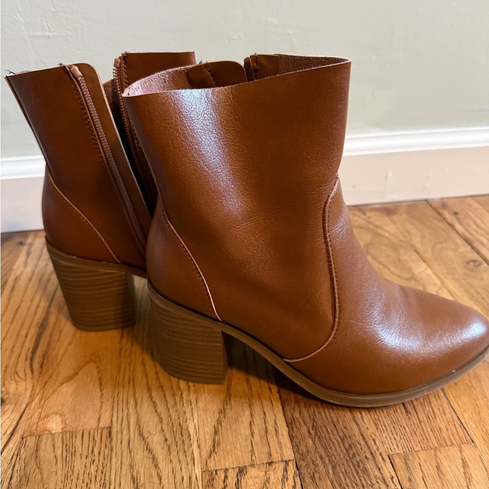 Brown Leather Ankle Boots